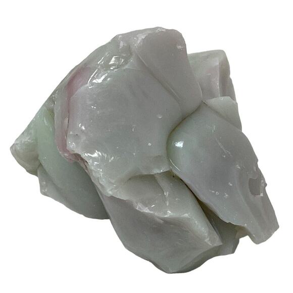 Lime Green Pink Art Glass Cullet Layered Slag Glass #5L137 - Picture 2 of 6